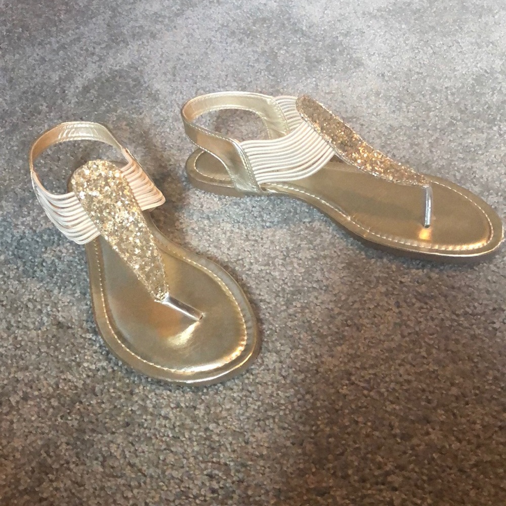 Gold Glitter Sandals